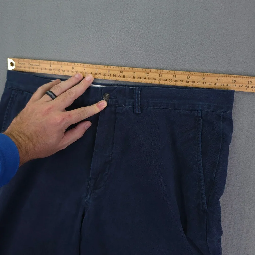 Polo Ralph Lauren Chino Pant Classic Fit Navy Blue 35x32 Cotton Twill Flat Front